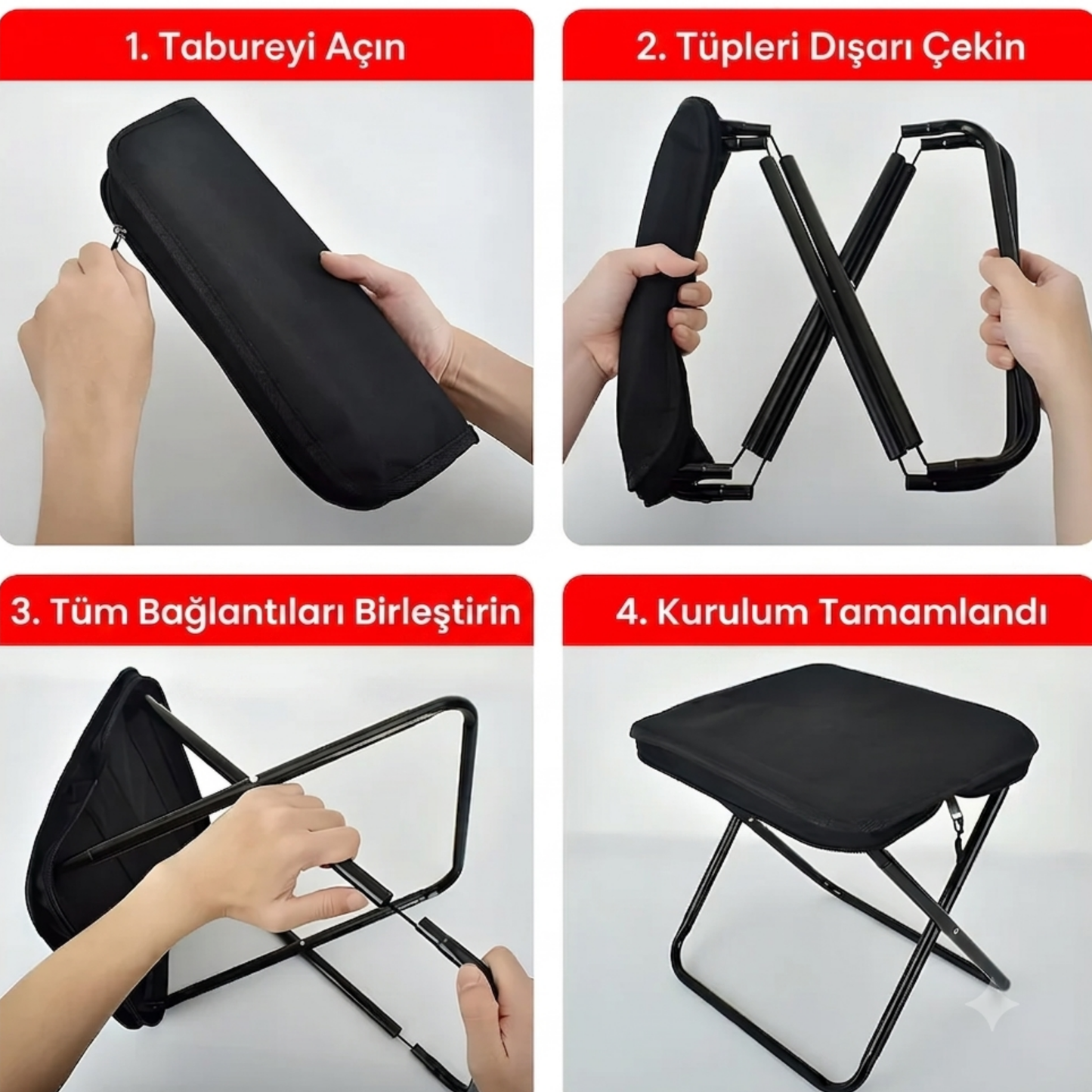 Novra - Taşınabilir Katlanır Tabure